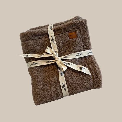 DREW'S DOGWEAR - Weiche Hundedecke aus Teddyfleece (braun) - OSSO BLU