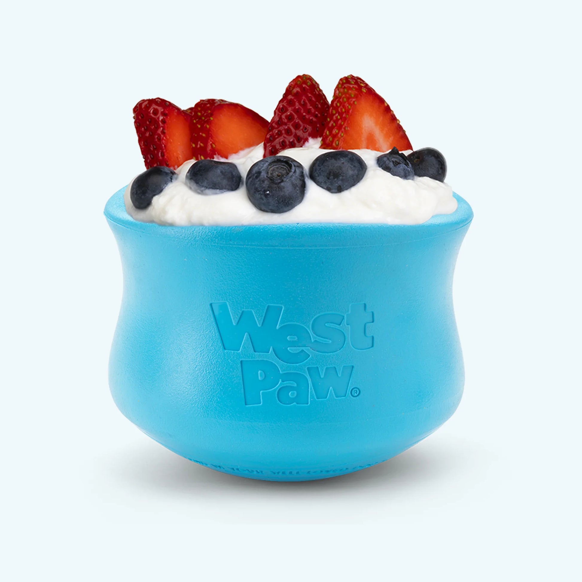 WEST PAW - Toppl® – Intelligenzspielzeug mit Leckerli-Funktion - OSSO BLU