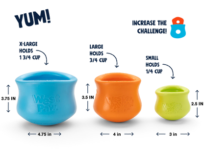 WEST PAW - Toppl® – Intelligenzspielzeug mit Leckerli-Funktion - OSSO BLU