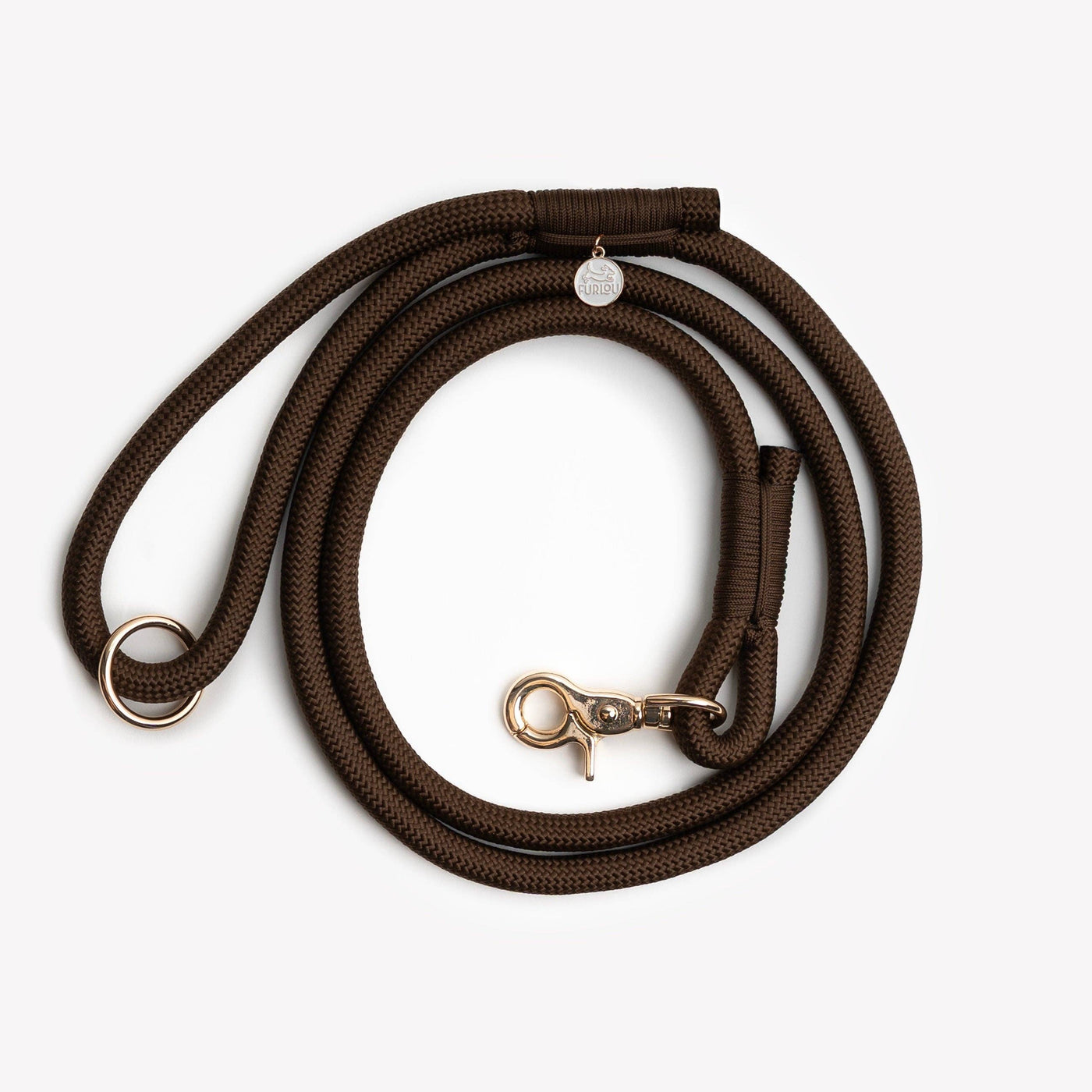 FURLOU - "Brown" - Guinzaglio intrecciato per cani