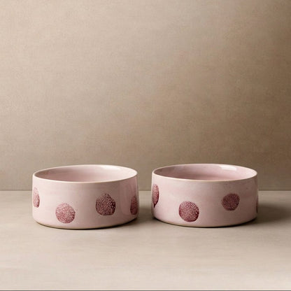 EGG BACK HOME – Pop Dots Hundenapf Rosa