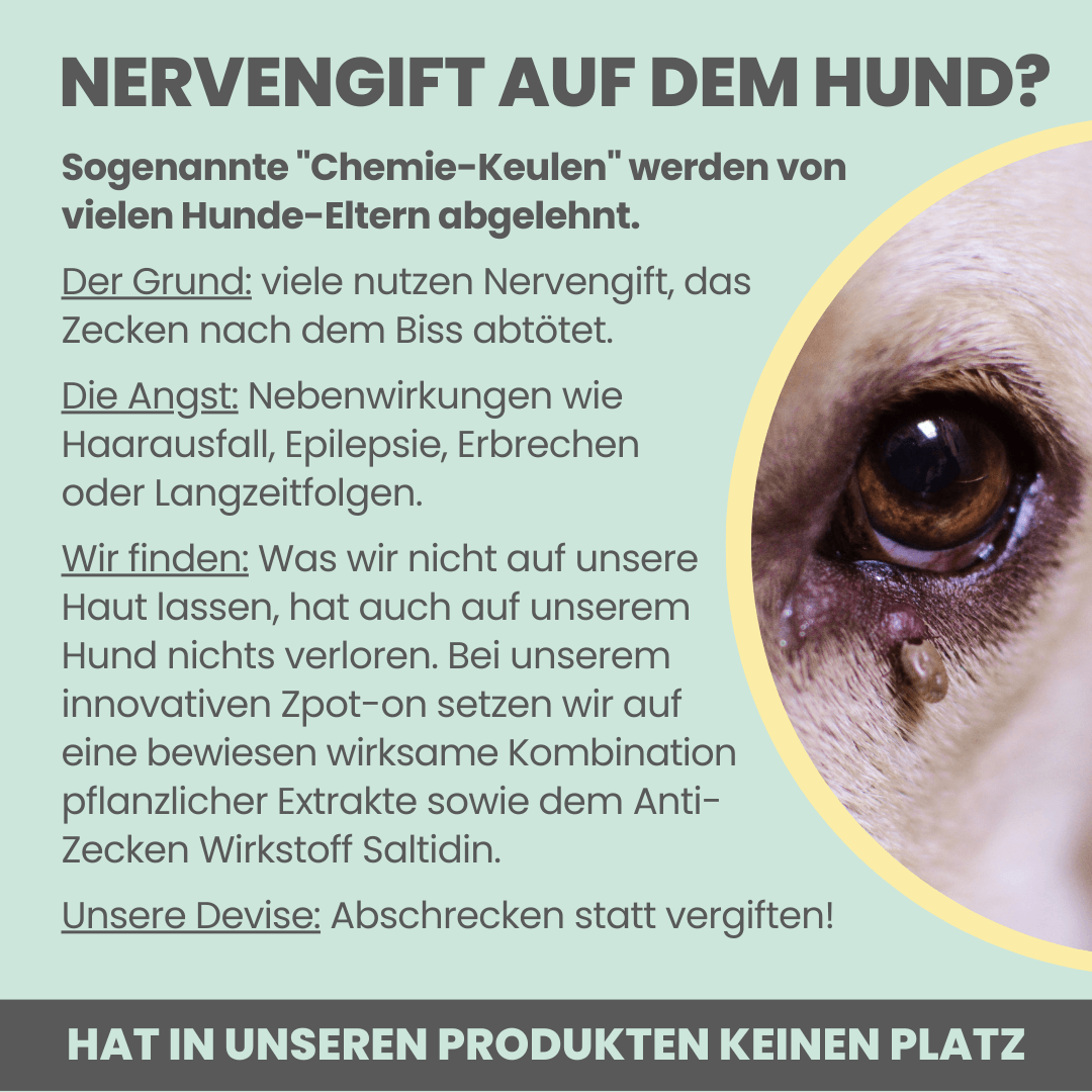 NOMS+ - Zpot-On für Hunde – Natürlicher Zeckenschutz gegen Zecken, Flöhe, Milben & Mücken - OSSO BLU
