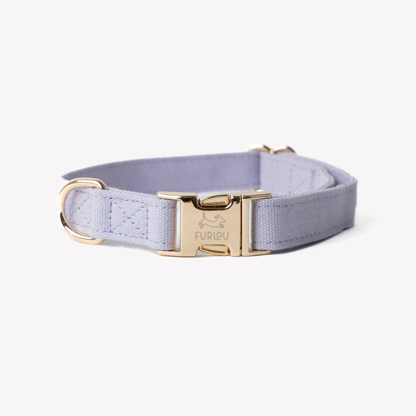 FURLOU – Collare per cani in tela di cotone color lavanda