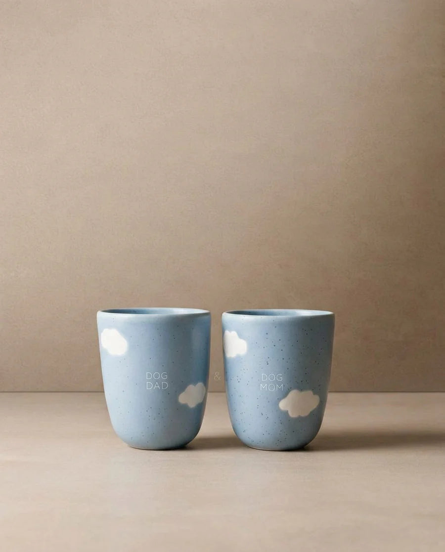 EGG BACK HOME - Cloud Becher Set 220 ml – Dog Mom & Dog Dad, 2-teilig - OSSO BLU