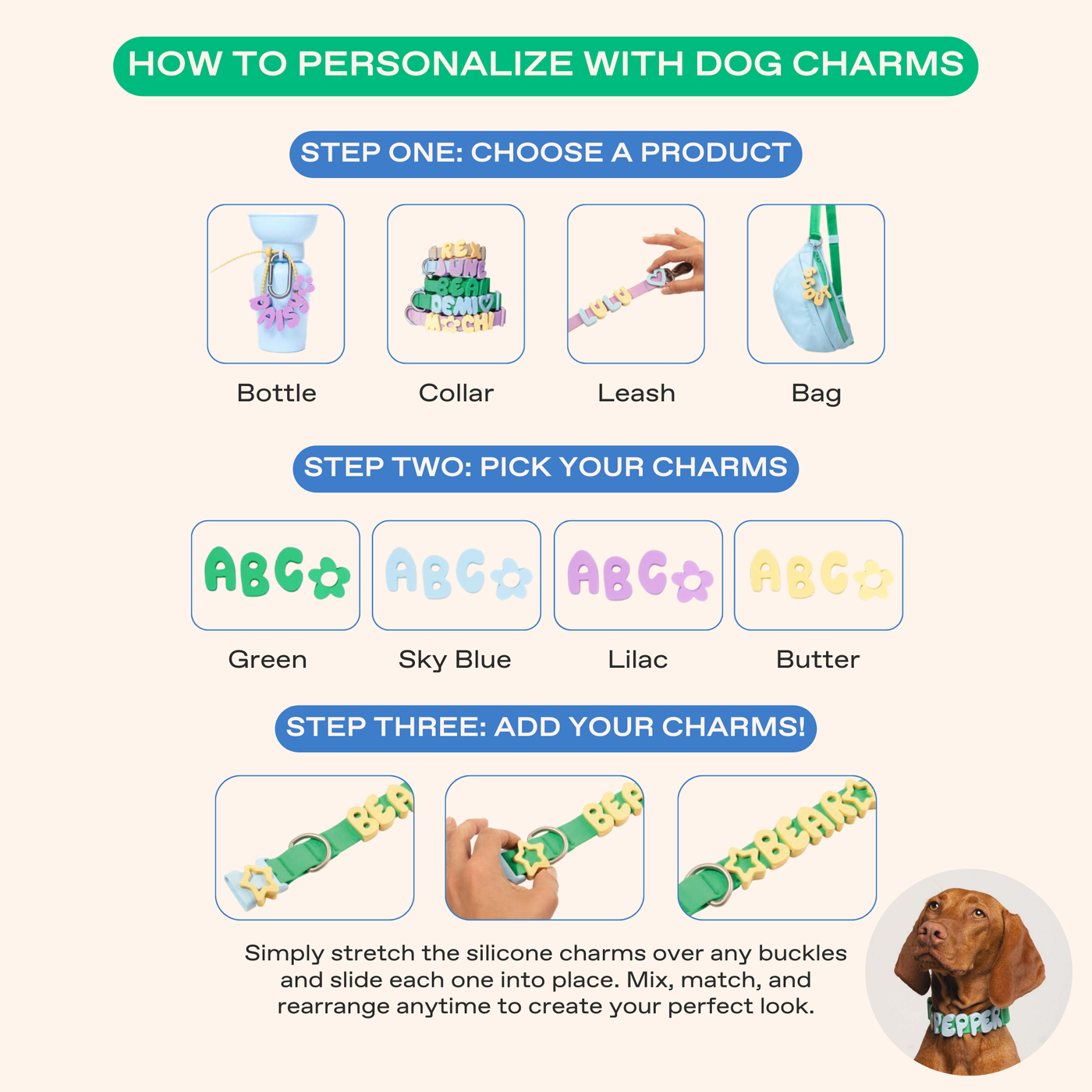 SPRINGLAND PETS - Ciondolo per cani in silicone