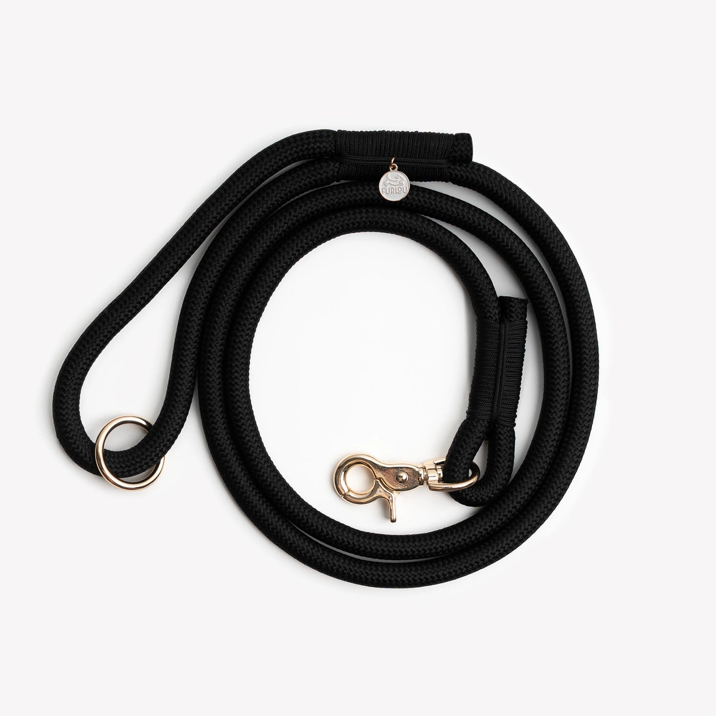 FURLOU - Guinzaglio in corda intrecciata di colore nero