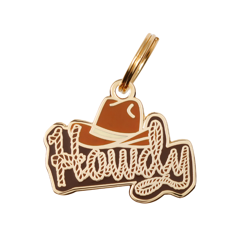 TWO TAILS PET COMPANY - Targhetta identificativa Howdy per animali domestici