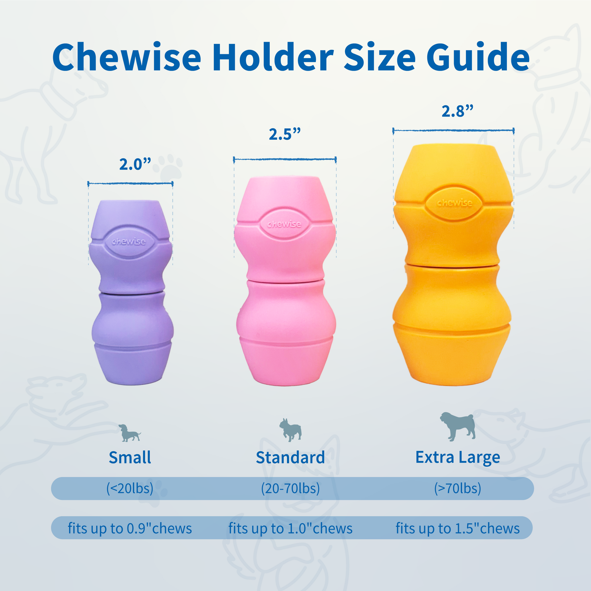 CHEWISE - Sicherer Kauhalter – Standard | Für Hunde von 9–32 kg - OSSO BLU