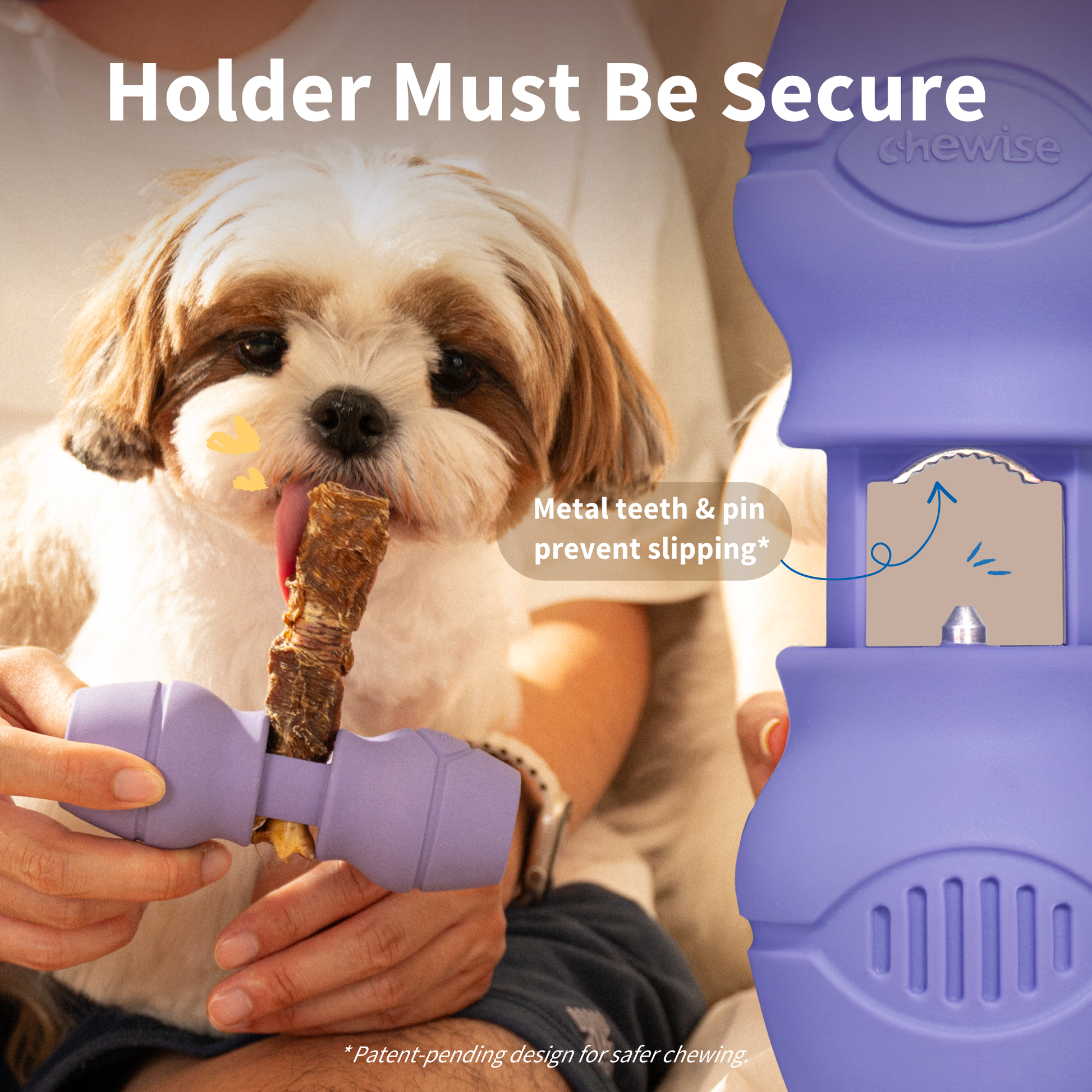 CHEWISE - Sicherer Kauhalter – Klein | Für Hunde unter 9 kg - OSSO BLU