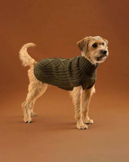 Alqo Wasi - Alqo Wasi Aran-Strick Alpaka-Hundepullover: XS / Lavender - OSSO BLU