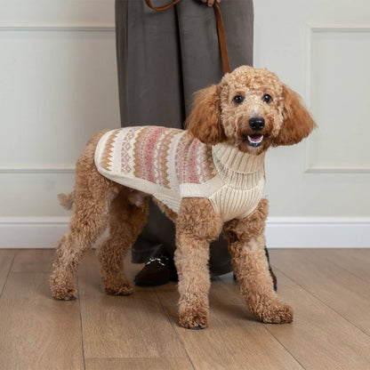 Alqo Wasi - Herbst-Medley Alpaka-Hundepullover: Altrosa / XS - OSSO BLU