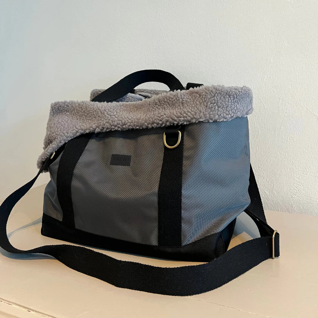 DREW'S DOGWEAR - Otis – Borsa sportiva per cani con morbida fodera interna in pile Teddy