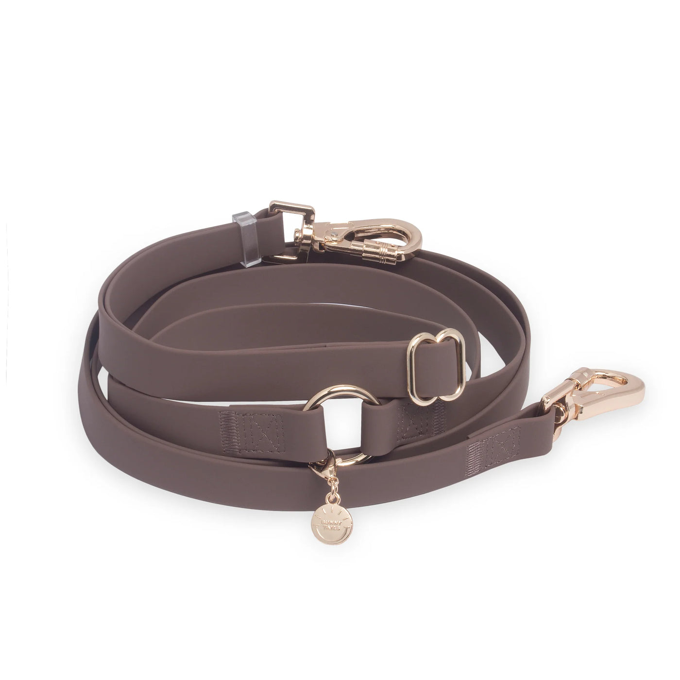 SUNNY TAILS - Guinzaglio per cani convertibile e multifunzionale 4 in 1 - Marrone Espresso