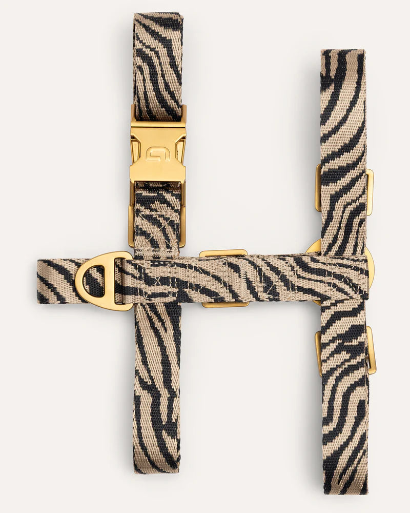 DOGGUO - Imbracatura Zebra – Beige/Nero