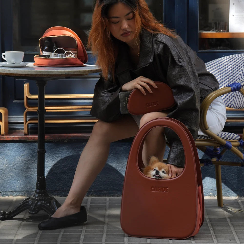 CAFIDE - Borsa da viaggio marrone per cani, Jala