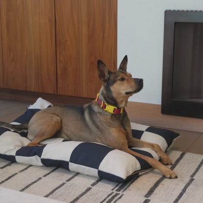 APPROVATO DA FRITZ – Cuccia per cani a quadri bianchi e neri